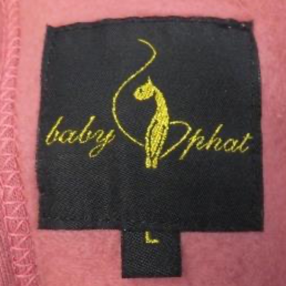 Baby Phat 2 Piece Sweatsuit Pullover Open Back long sleeve Fleece Size L - Picture 11 of 12